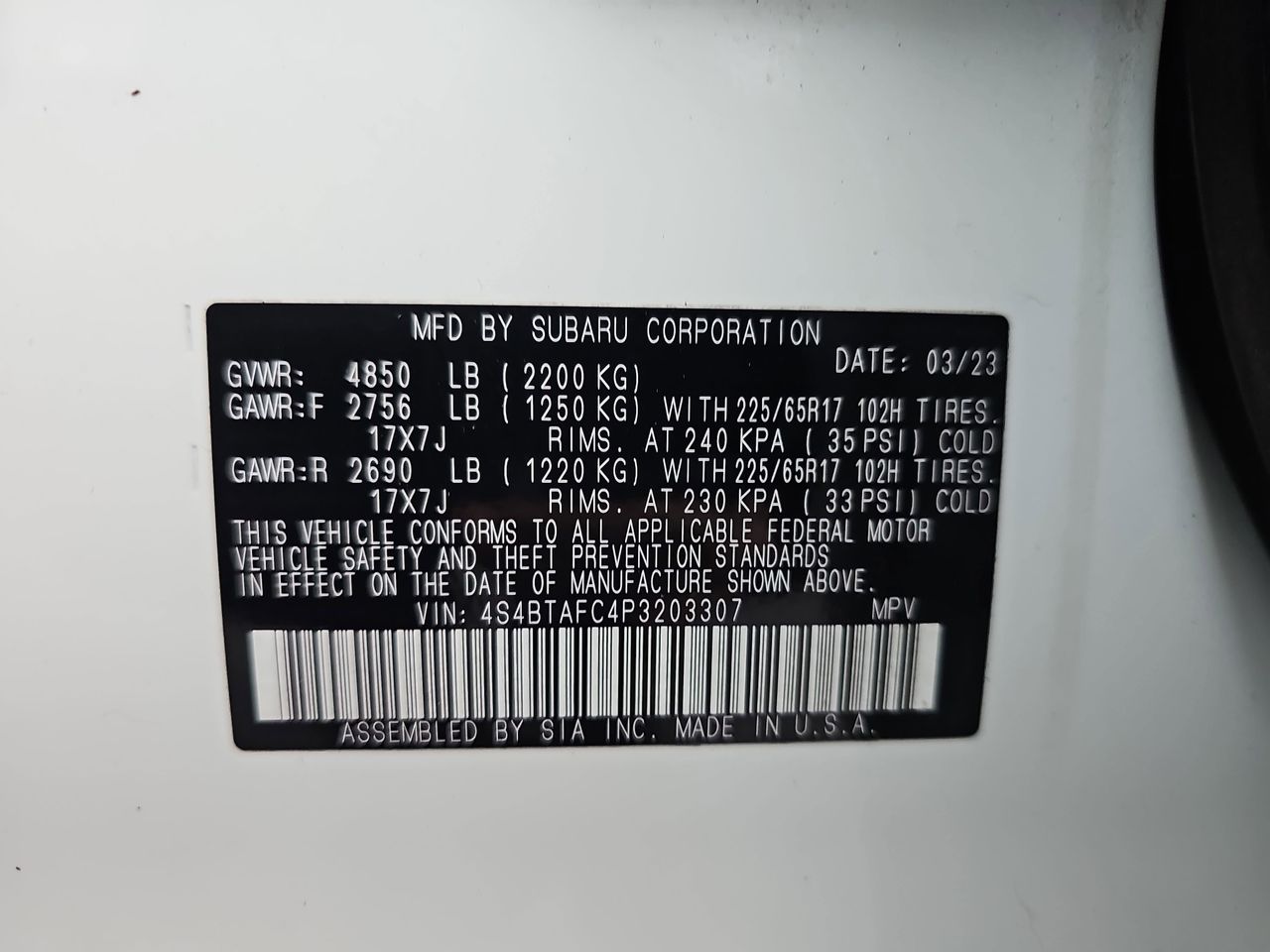 Certified Used 2023 Crystal White Pearl Subaru Premium image 43