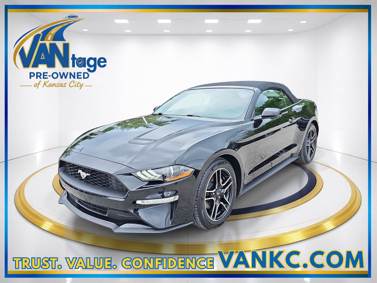 Shadow Black 2018 Ford Mustang EcoBoost Premium Convertible RWD Convertible Rear-Wheel Drive Automatic