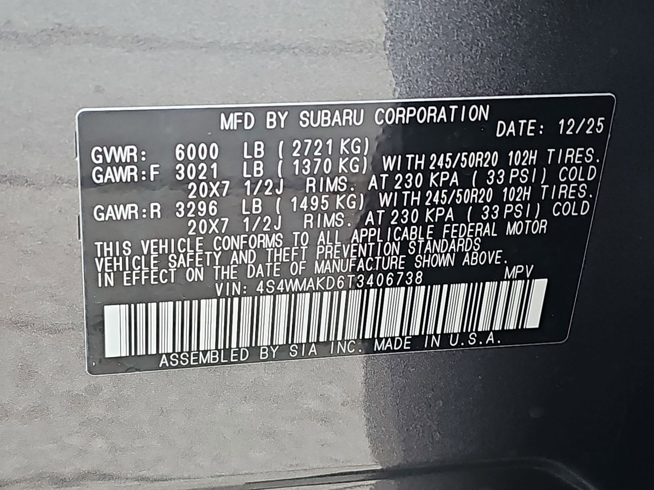 New 2026 Magnetite Gray Subaru Touring 7-Passenger image 40