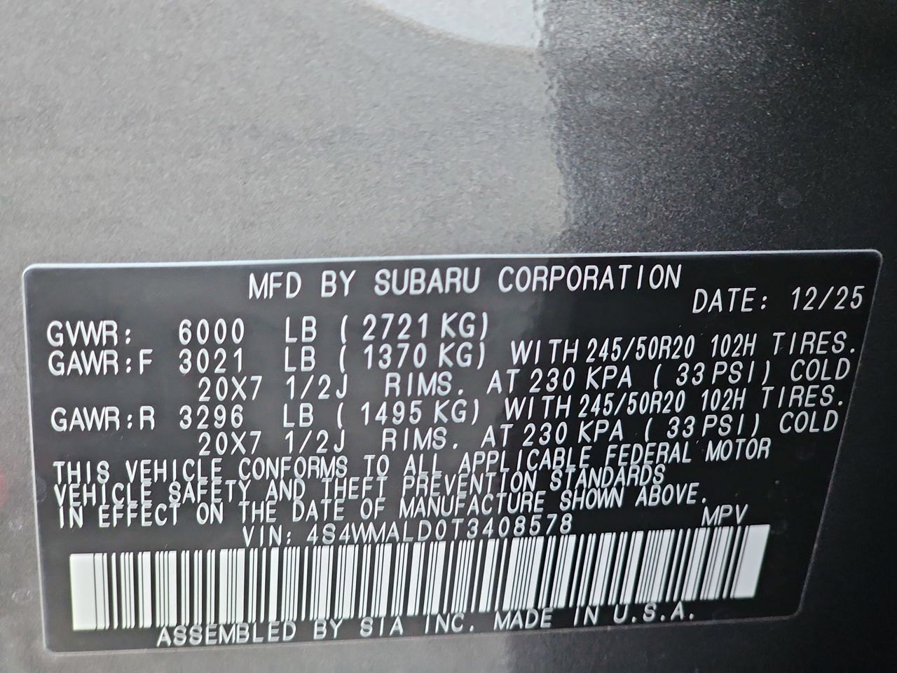 New 2026 Magnetite Gray Subaru Onyx Edition Touring 7-Passenger image 39