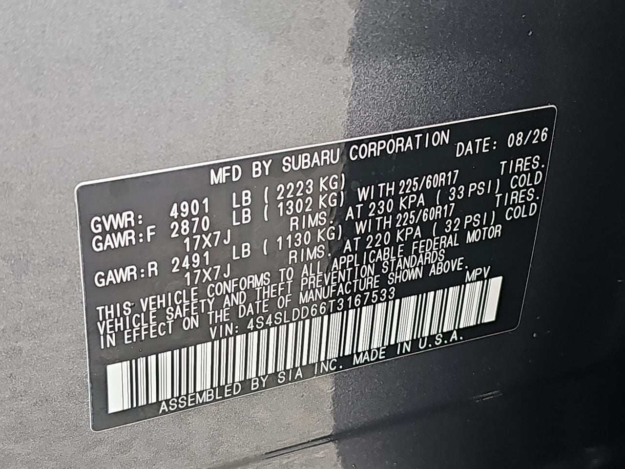 New 2026 Magnetite Gray Subaru Premium image 37