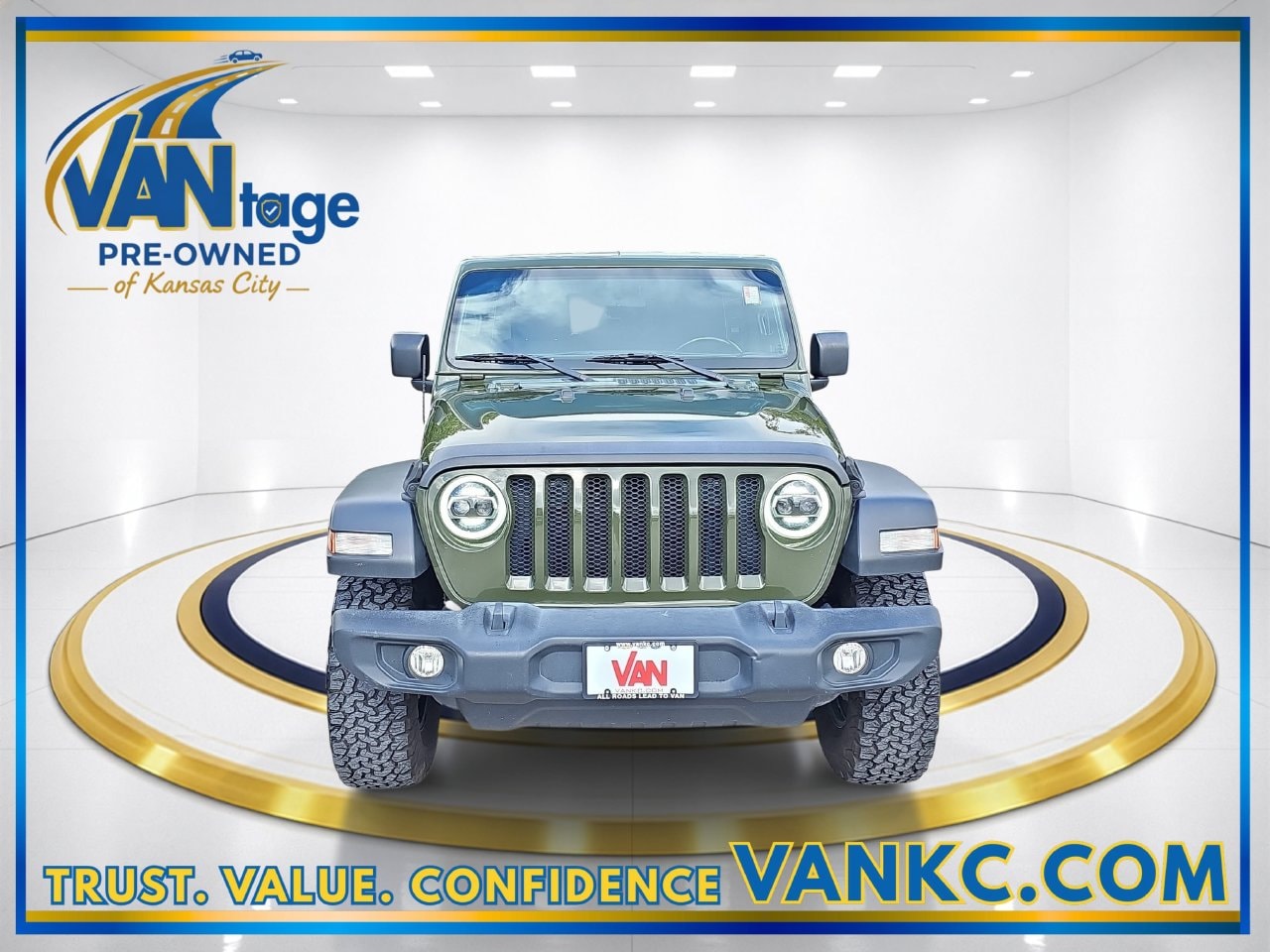 Used 2021 Sarge Green Clearcoat Jeep Unlimited Sport S image 2