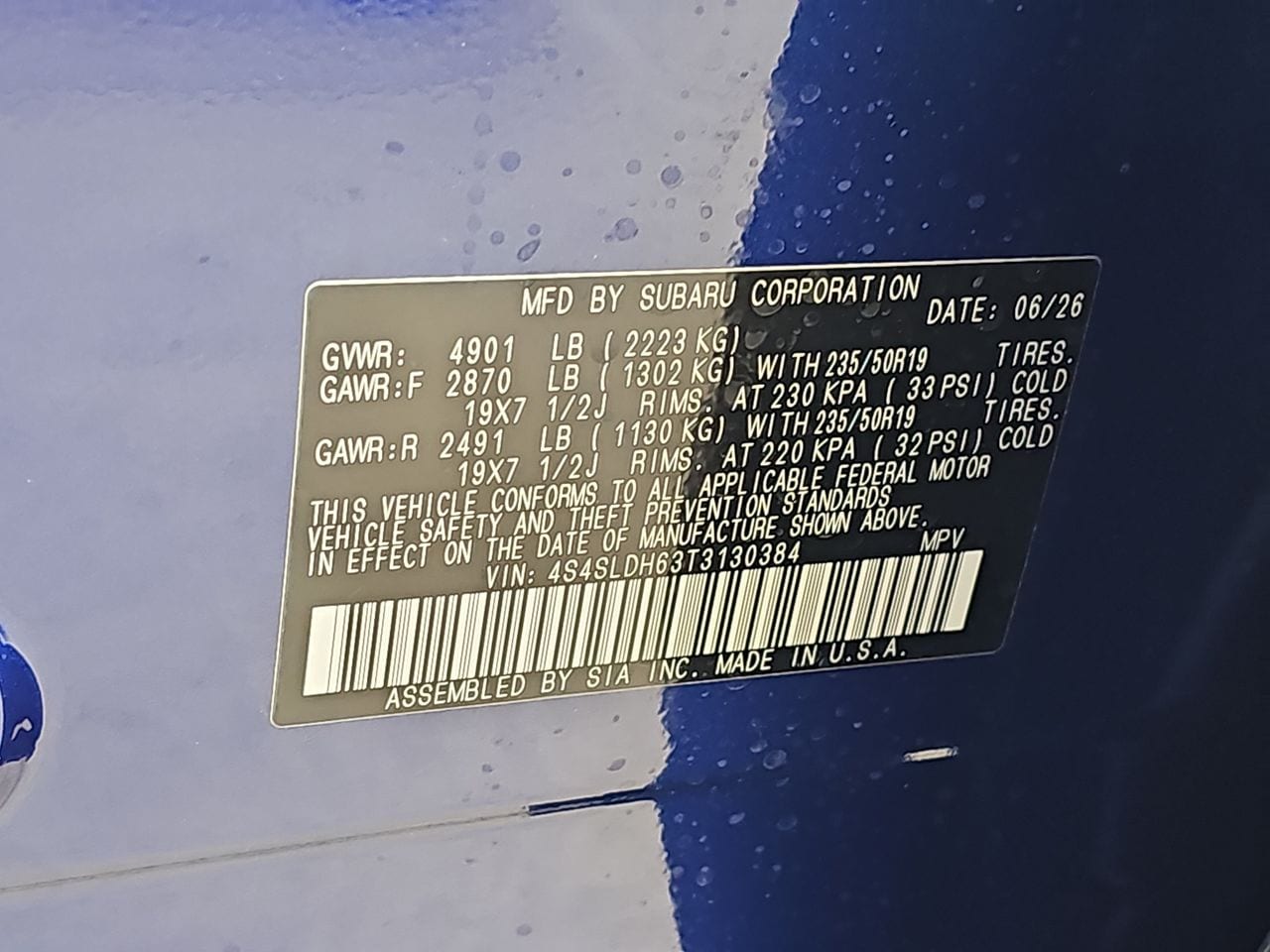 New 2026 Sapphire Blue Pearl Subaru Sport Onyx Edition image 37