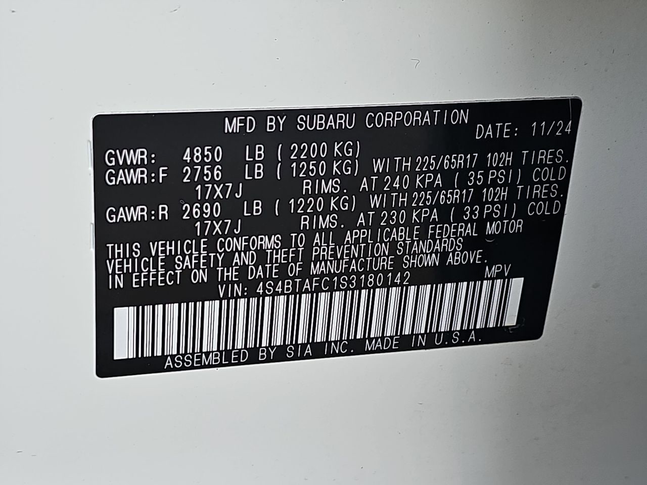 Certified Used 2025 Crystal White Pearl Subaru Premium image 41