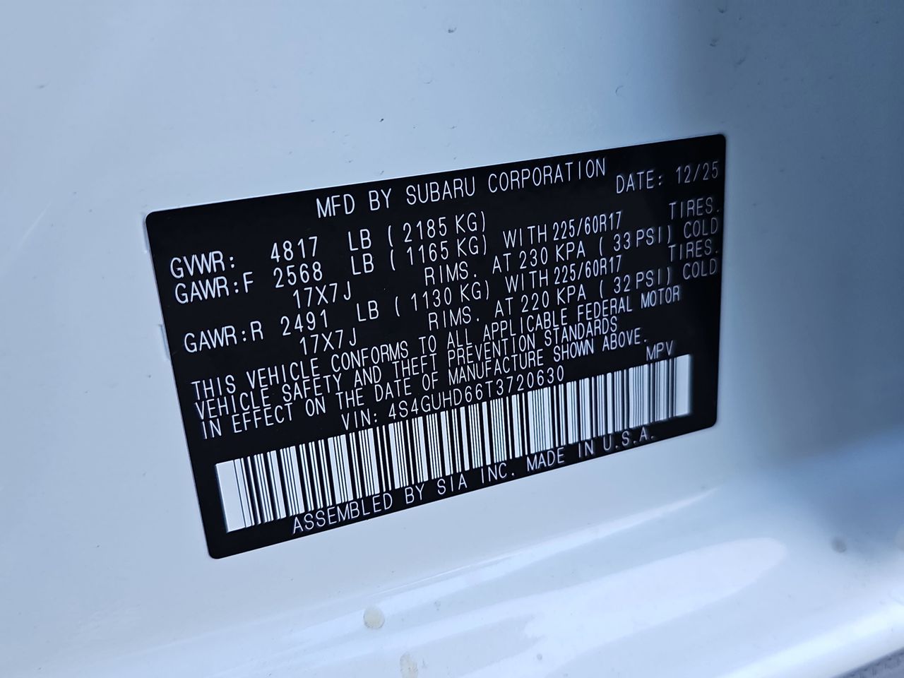 New 2026 Crystal White Pearl Subaru Premium image 36