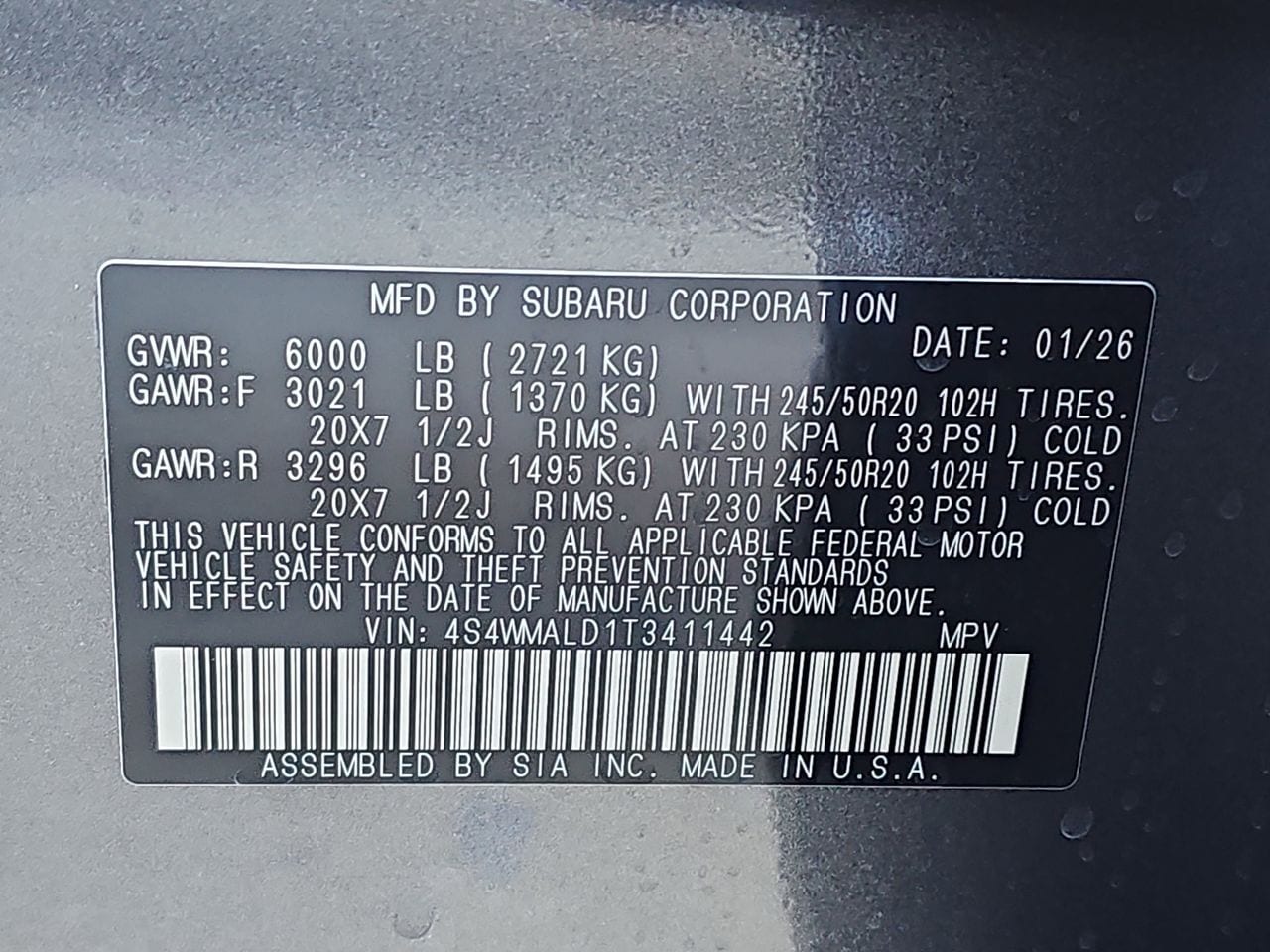 New 2026 Magnetite Gray Subaru Onyx Edition Touring 7-Passenger image 39