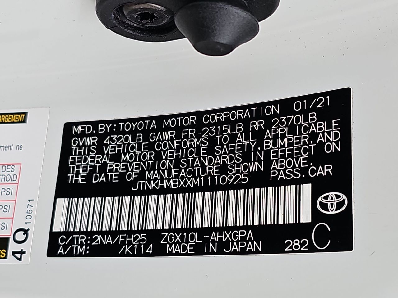 Used 2021 Blizzard Pearl w Black Roof Toyota Nightshade image 40