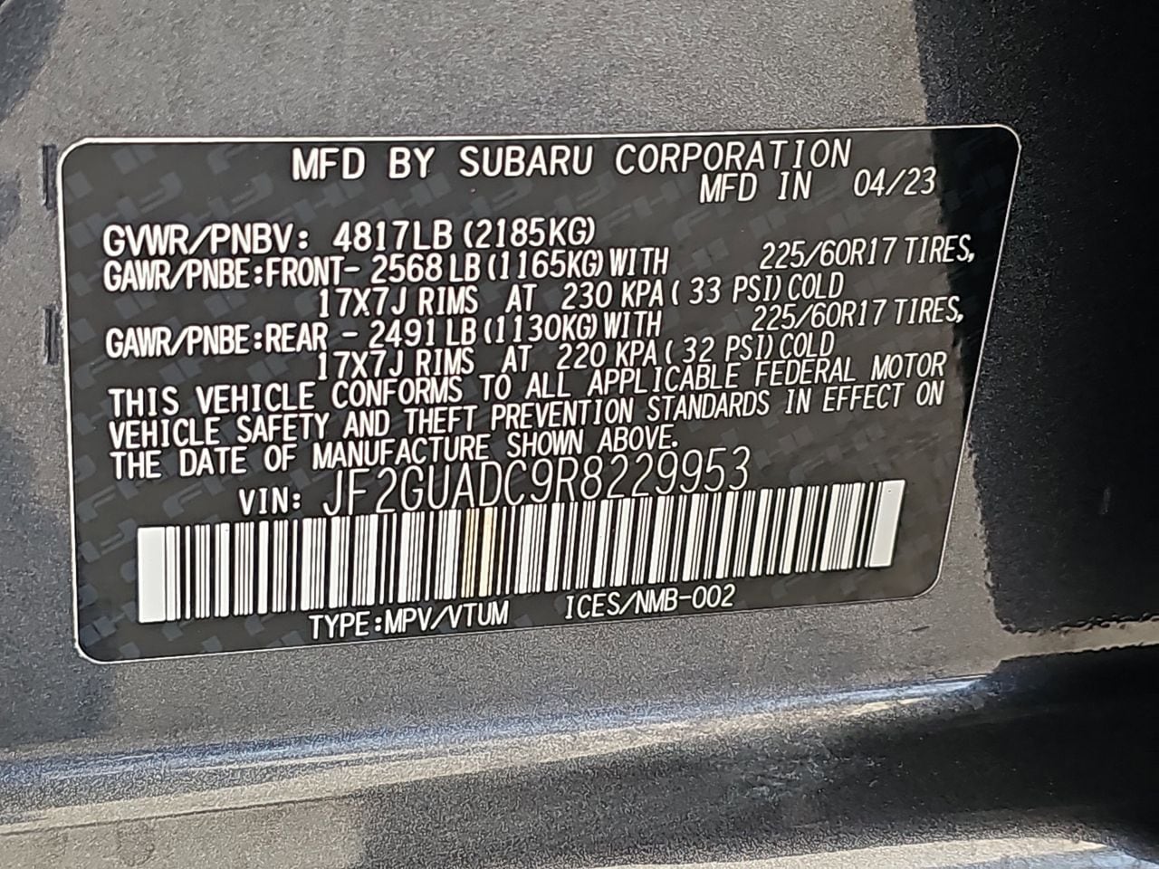 Used 2024 Gray Metallic Subaru Premium image 41