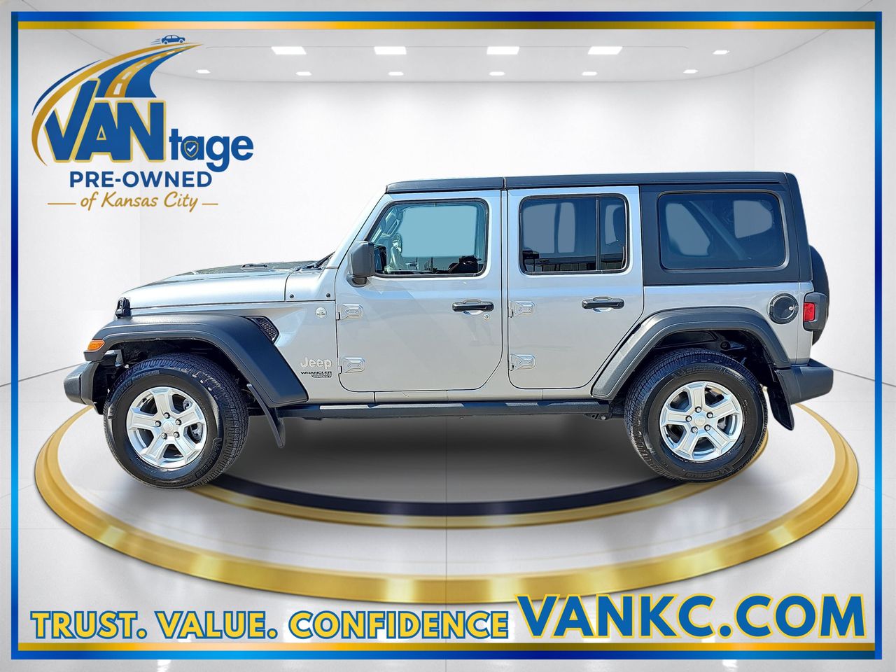 Used 2021 Billet Silver Metallic Clearcoat Jeep Unlimited Sport S image 10