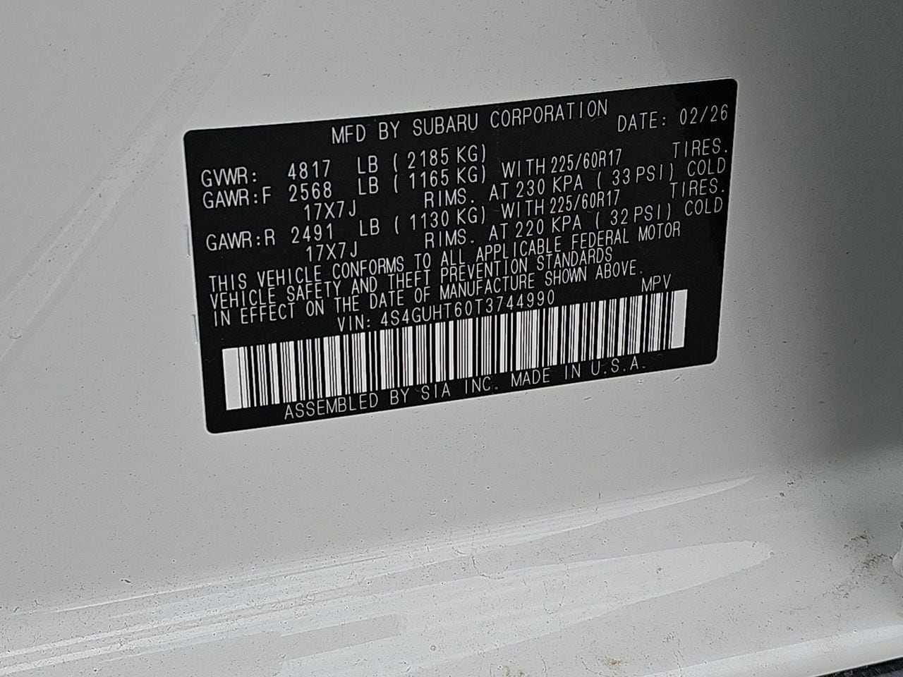 New 2026 Crystal White Pearl Subaru Wilderness image 36