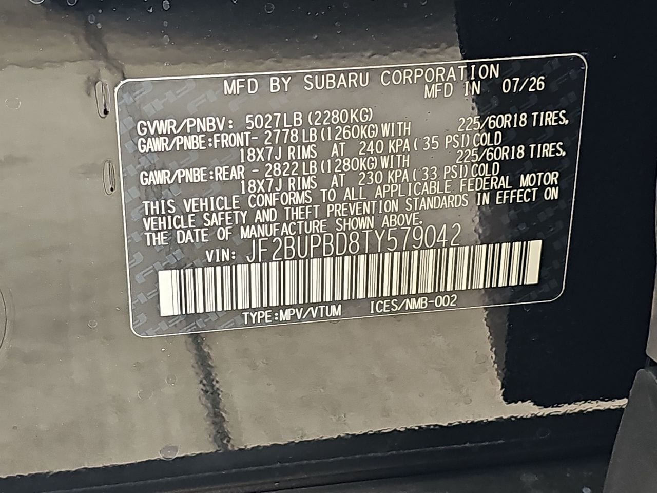 New 2026 Crystal Black Silica Subaru Premium image 38