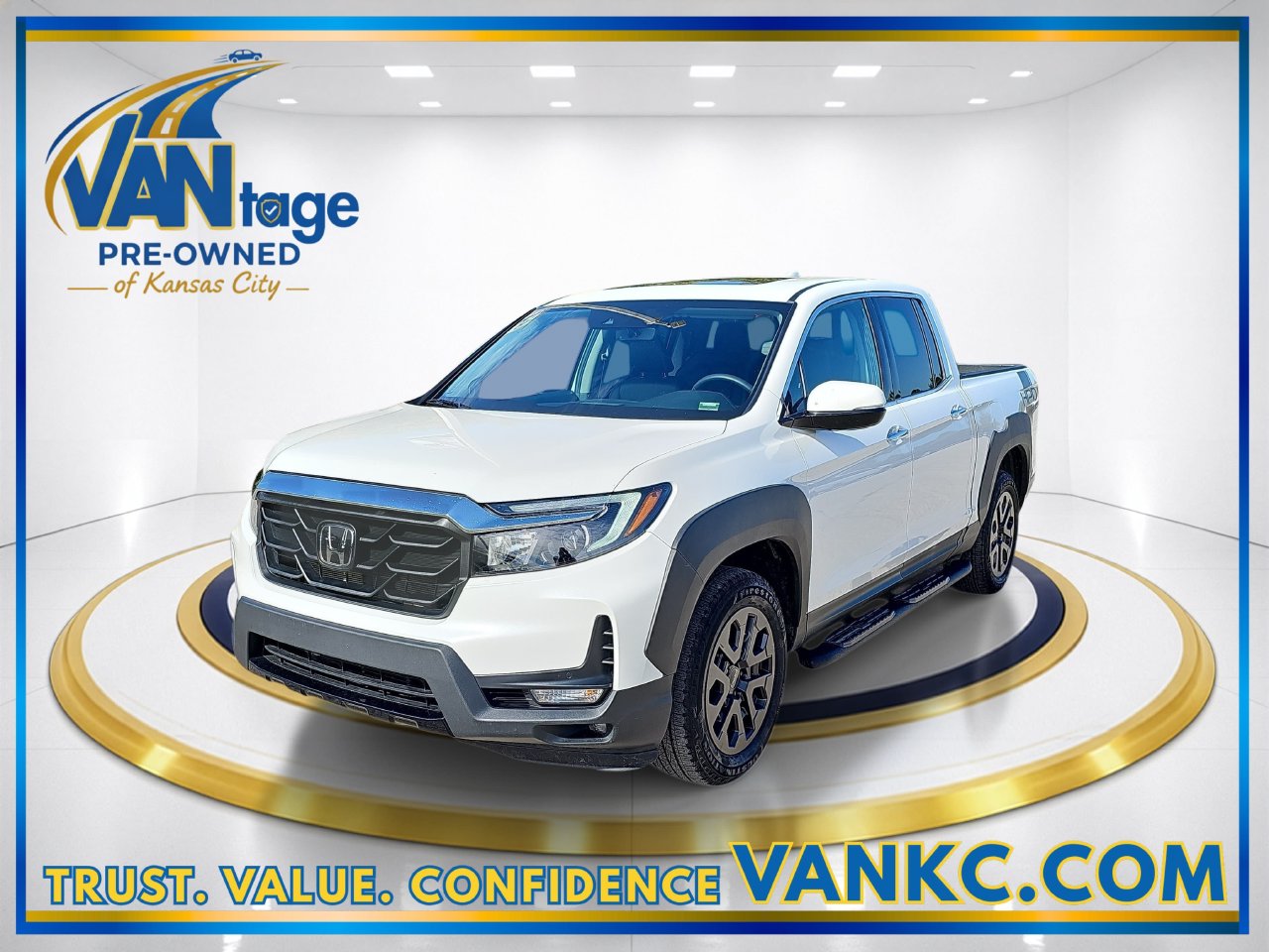 Platinum White Pearl 2023 Honda Ridgeline Pickup Truck All-Wheel Drive 9-Speed Automatic
