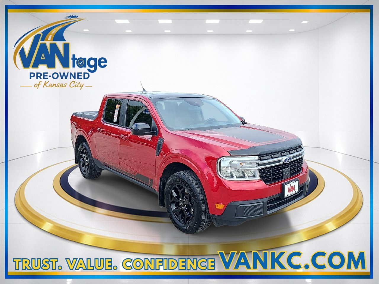 Used 2022 Red Metallic Ford Lariat image 3