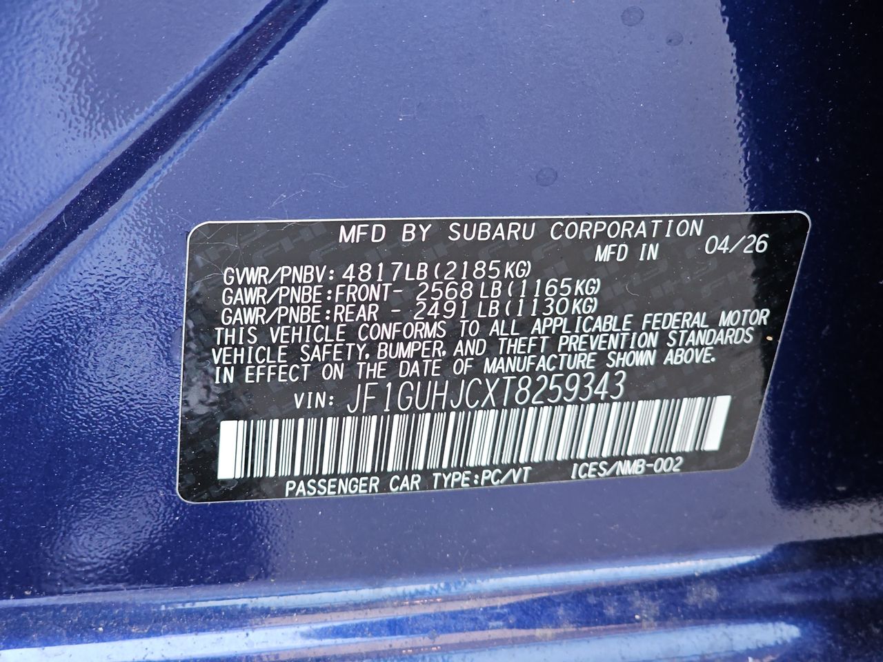 New 2026 Sapphire Blue Pearl Subaru RS image 36