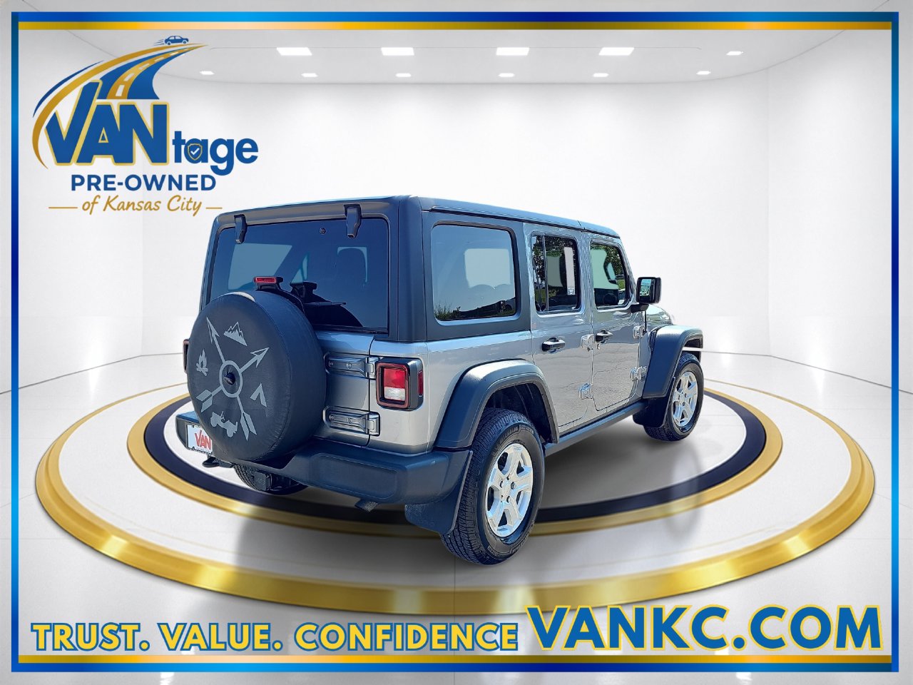 Used 2021 Billet Silver Metallic Clearcoat Jeep Unlimited Sport S image 6