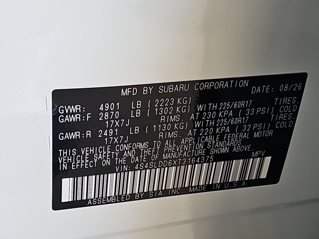 New 2026 Crystal White Pearl Subaru Premium image 37