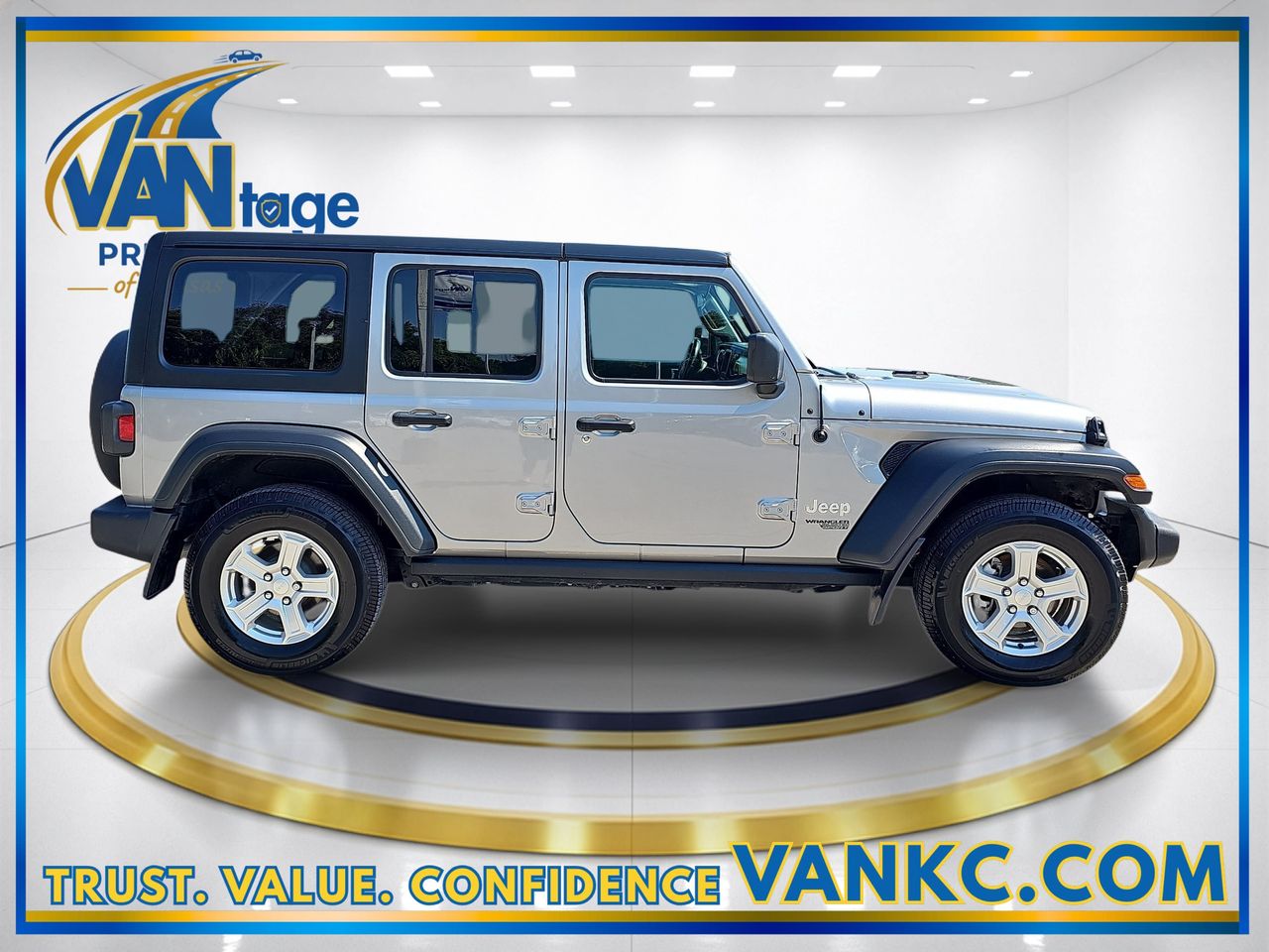 Used 2021 Billet Silver Metallic Clearcoat Jeep Unlimited Sport S image 5
