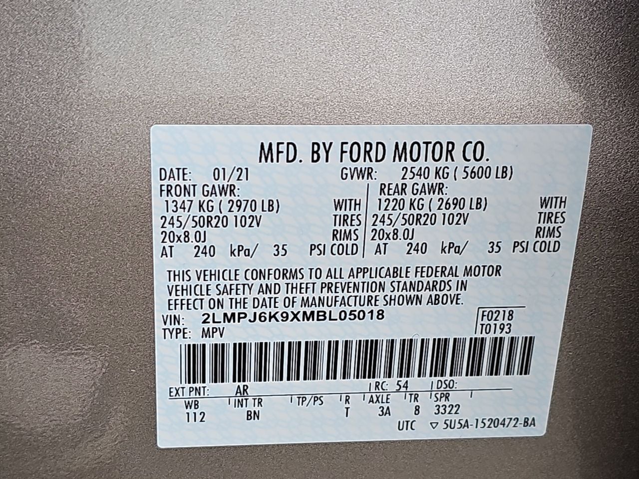 Used 2021 Mocha Lincoln Reserve image 42