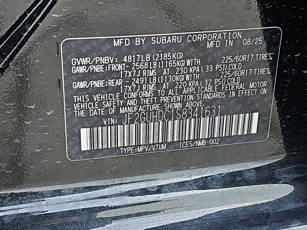 Certified Used 2025 Crystal Black Silica Subaru Premium image 40