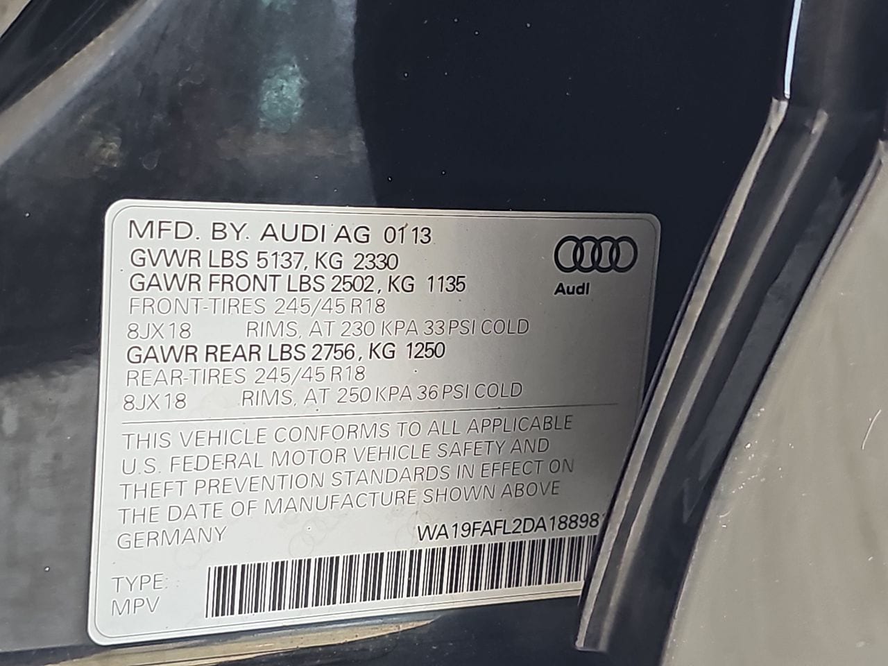 Used 2013 Brilliant Black Audi 2.0T Premium image 40