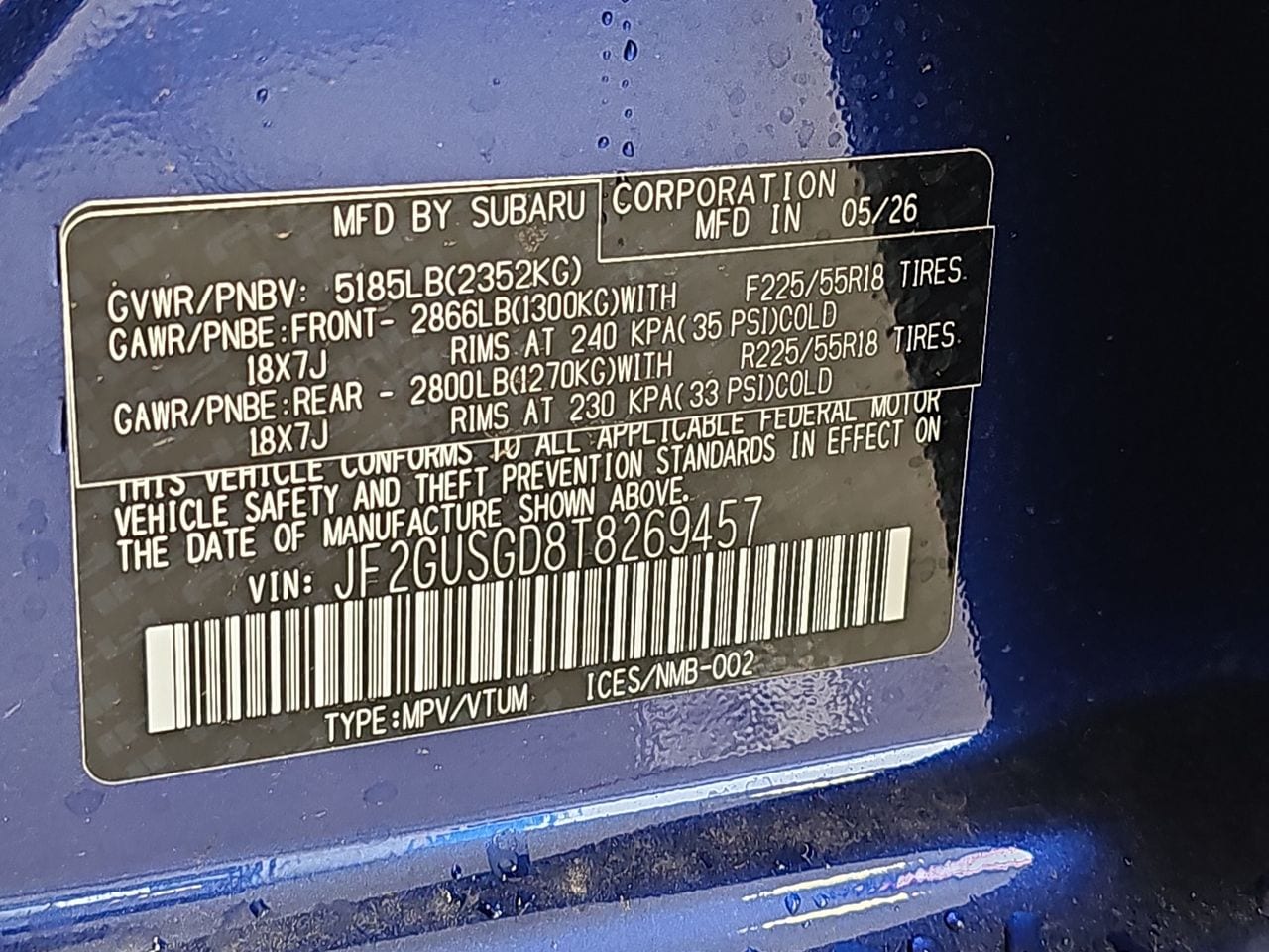 New 2026 Sapphire Blue Pearl Subaru Sport Hybrid image 38