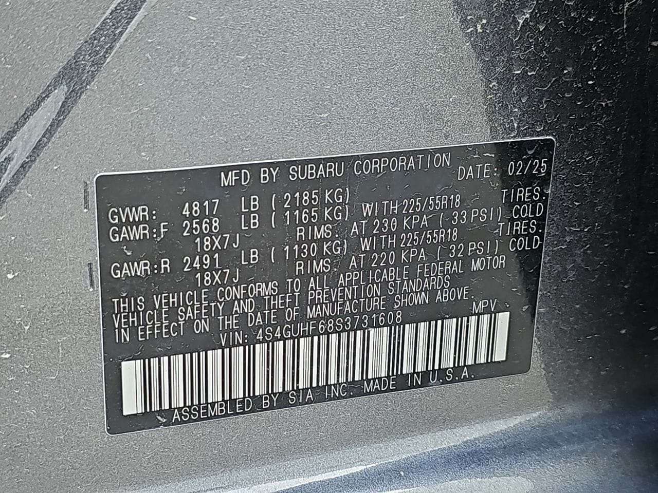 Certified Used 2025 Gray Metallic Subaru Sport image 41