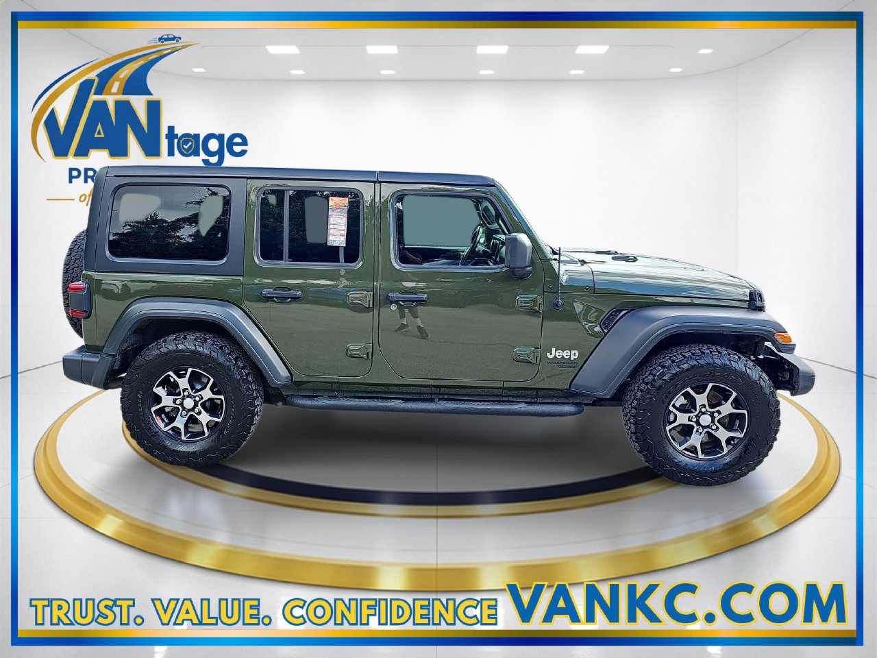 Used 2021 Sarge Green Clearcoat Jeep Unlimited Sport S image 5