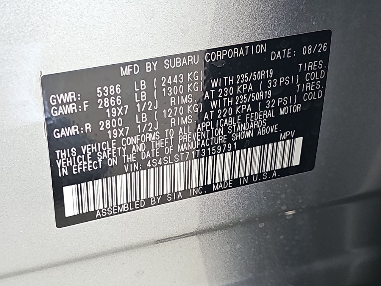 New 2026 Ice Silver/Crystal Black Silica Subaru Touring Hybrid image 39