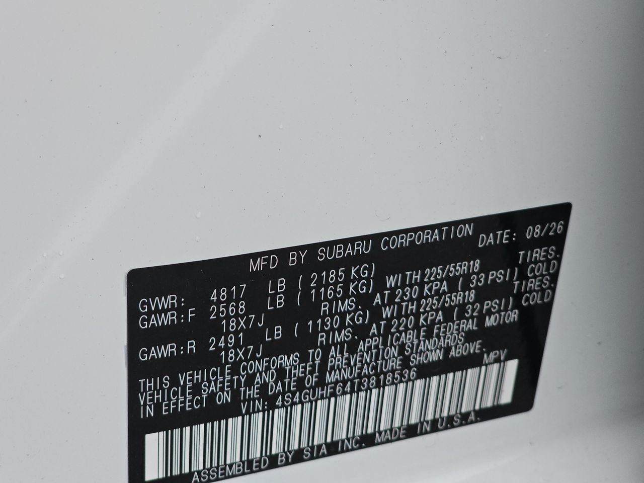 New 2026 Crystal White Pearl Subaru Sport image 36