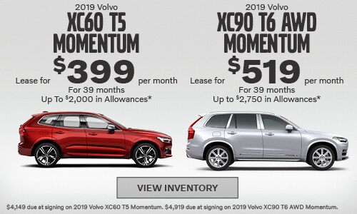 2019 Volvo XC60 T5 Momentum & 2019 Volvo XC90 T6 AWD Momentum