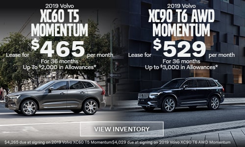 2019 Volvo XC60 T5 Momentum & 2019 XC90 T6 AWD Momentum