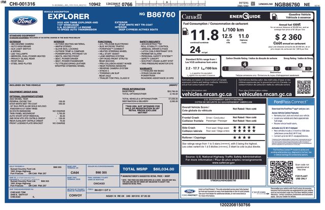 Used 2022 Ford Explorer Timberline with VIN 1FMSK8JH8NGB86760 for sale in Morris, Minnesota