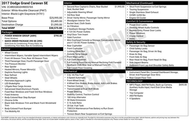 Used 2017 Dodge Grand Caravan SE with VIN 2C4RDGBG0HR855765 for sale in Morris, Minnesota