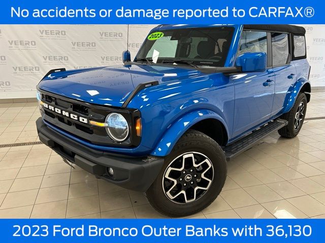 Used 2023 Ford Bronco 4-Door Outer Banks with VIN 1FMEE5BP9PLA98741 for sale in Morris, Minnesota