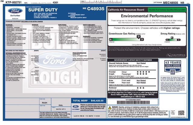 Used 2021 Ford F-250 Super Duty XLT with VIN 1FT7X2B6XMEC48935 for sale in Morris, Minnesota