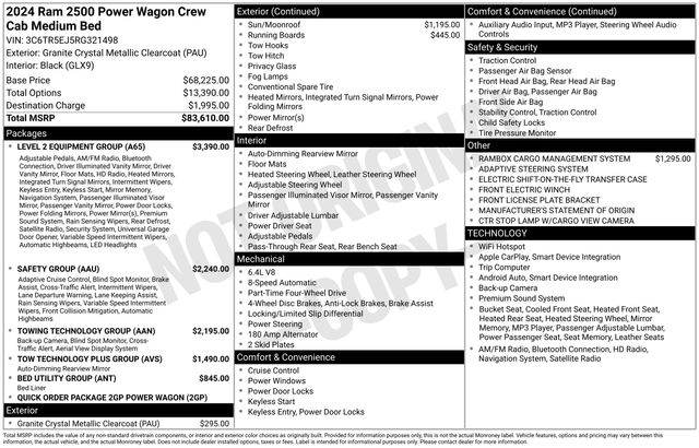 Used 2024 RAM Ram 2500 Pickup Power Wagon with VIN 3C6TR5EJ5RG321498 for sale in Morris, Minnesota