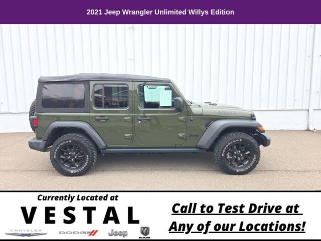 Used 2021 Jeep Wrangler Unlimited Willys SUV