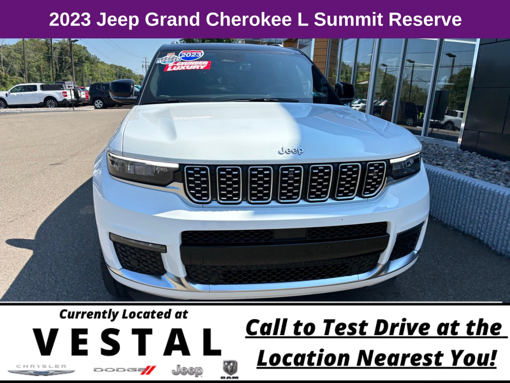 Used 2023 Jeep Grand Cherokee L Summit Reserve with VIN 1C4RJKEG9P8808512 for sale in Vestal, NY