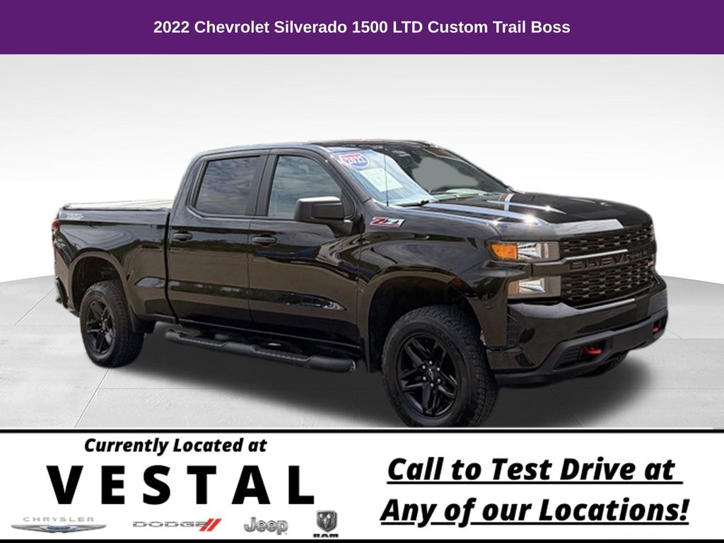 Used 2022 Chevrolet Silverado 1500 LTD Custom Trail Boss Truck Crew Cab