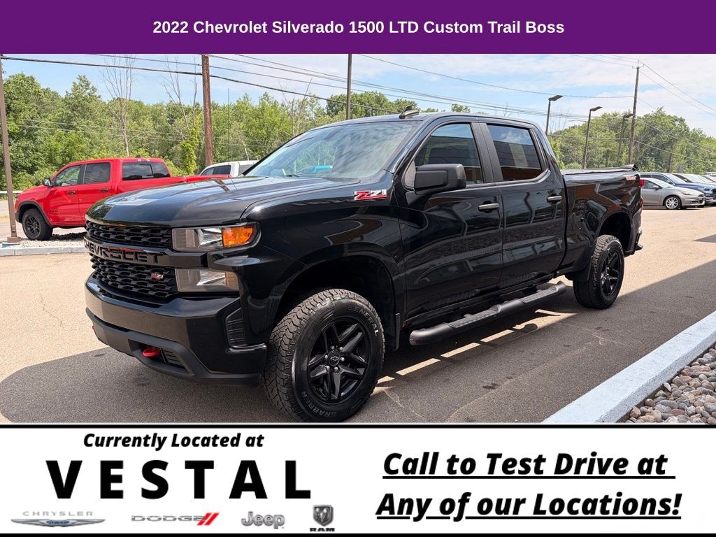 Used 2022 Chevrolet Silverado 1500 LTD Custom Trail Boss Truck Crew Cab