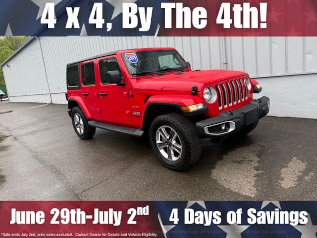 Used 2019 Jeep Wrangler Unlimited Sahara 4x4 SUV