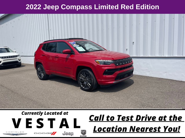 Used 2022 Jeep Compass Limited with VIN 3C4NJDCB1NT237209 for sale in Vestal, NY