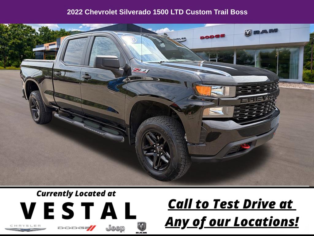Used 2022 Chevrolet Silverado 1500 LTD Custom Trail Boss Truck Crew Cab