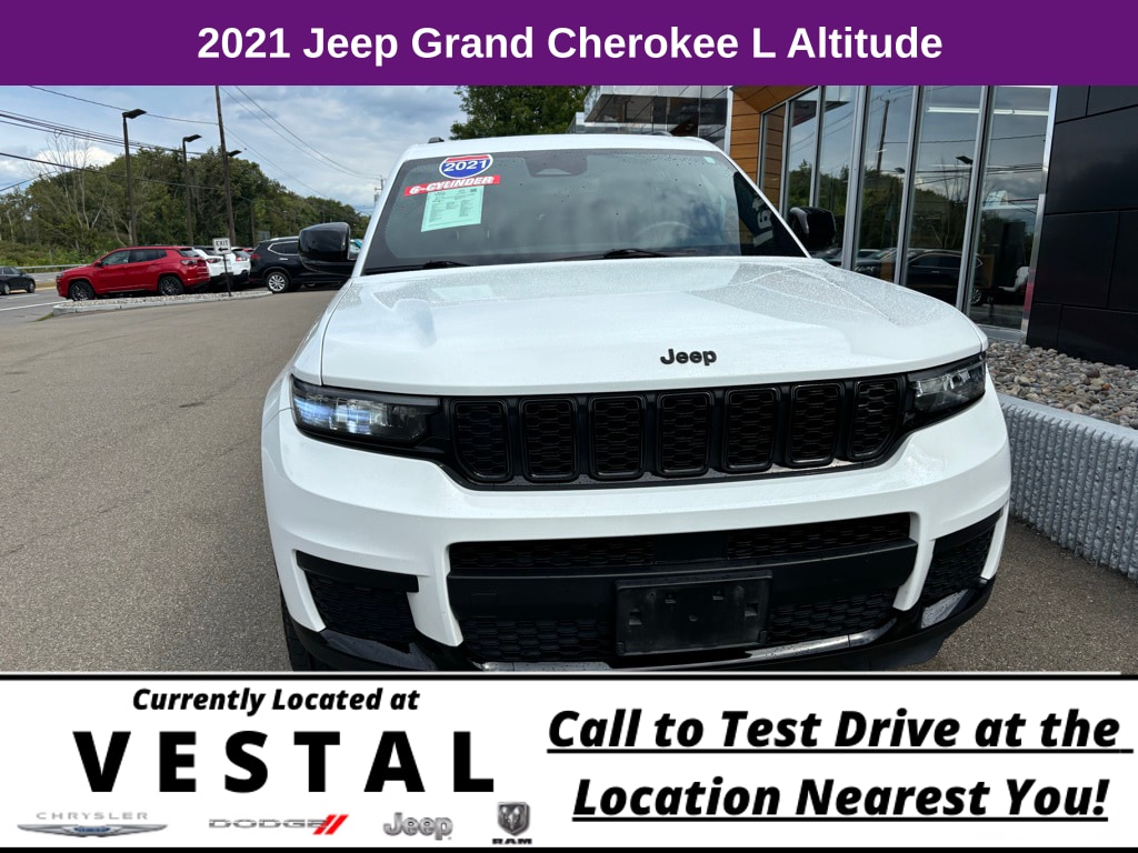 Used 2021 Jeep Grand Cherokee L Altitude with VIN 1C4RJKAG2M8161758 for sale in Vestal, NY