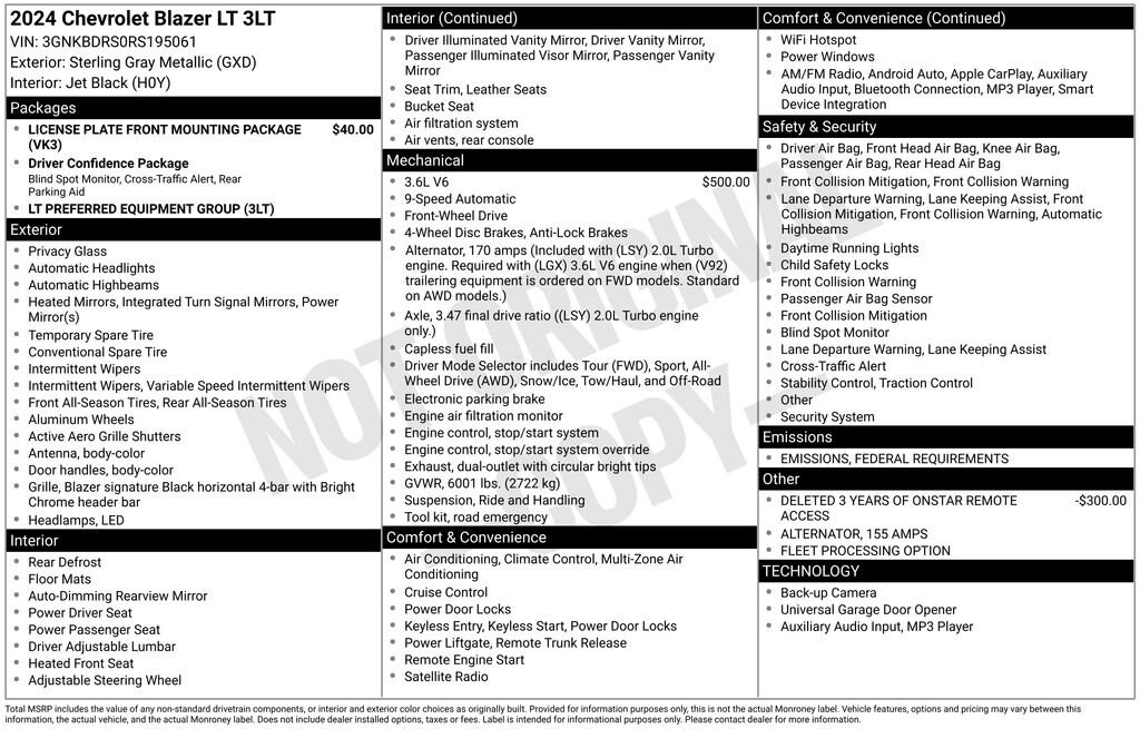 Used 2024 Chevrolet Blazer 3LT SUV