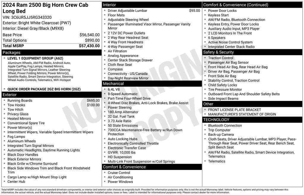 Used 2024 Ram 2500 Big Horn Truck Crew Cab
