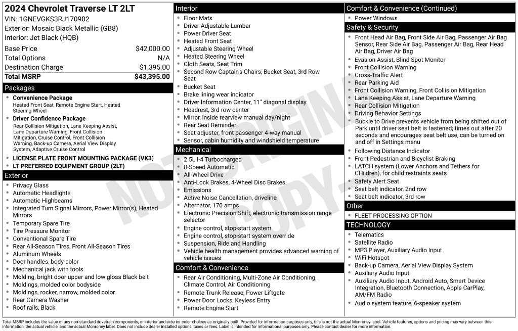 2024 Chevrolet Traverse 2LT - Photo 38