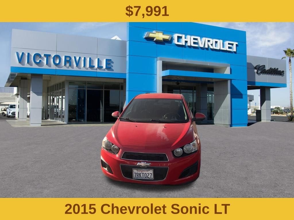 Used 2015 Chevrolet Sonic LT with VIN 1G1JC5SGXF4117050 for sale in Victorville, CA