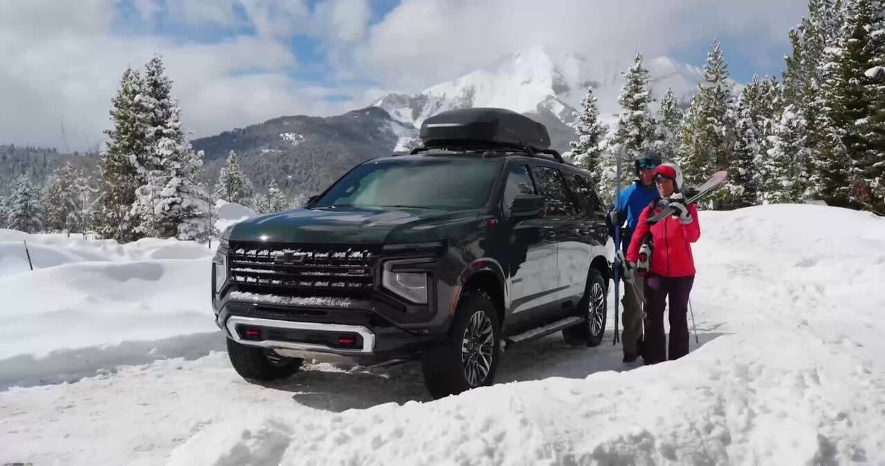Chevrolet SUV in the snow