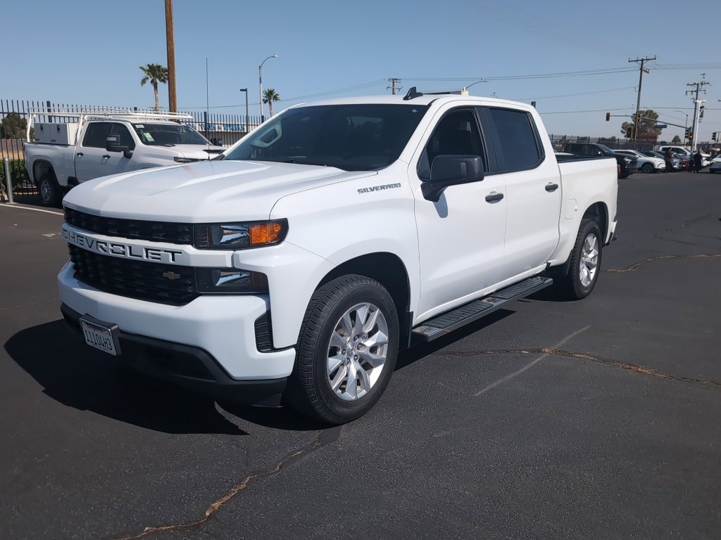 Used 2021 Chevrolet Silverado 1500 Custom with VIN 1GCPWBEK7MZ389417 for sale in Victorville, CA